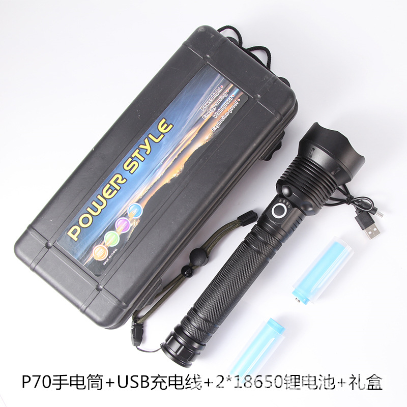 Liangte se especializa en linternas P70 de alta luminosidad, linternas P50 recargables por USB con enfoque telescópico ajustable, ultrabrillantes y de largo alcance, hechas de aleación de aluminio.