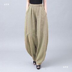 レトロな国風の早秋の綿の大きいサイズの婦人服は座ってゆったりしています。