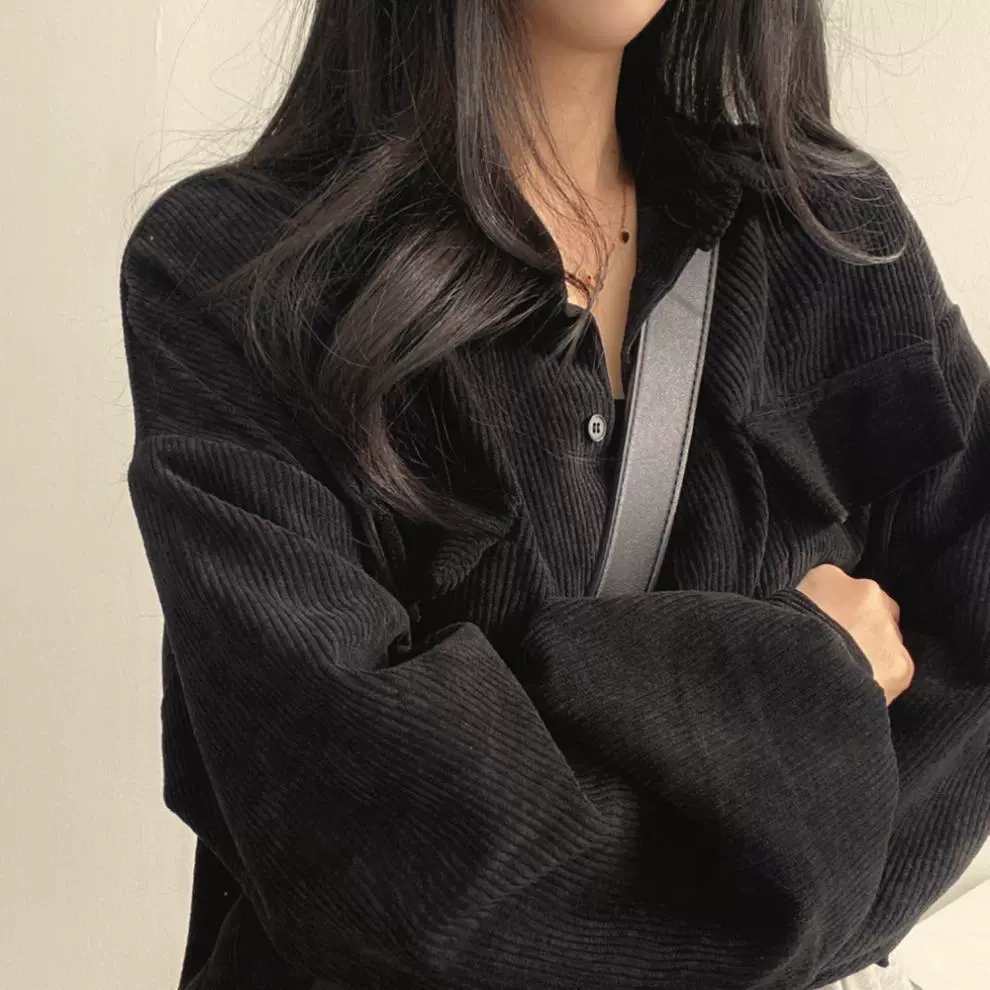 Осеняя ретро-бархатная джинсовка из вельвета, свободный overshirt, утолщенная, один размер (2–10 мм?)