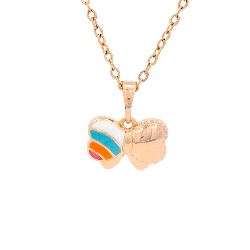 Collar con Colgante de Lazo Colorido Chapado en Aleación de Joyería Xuping, Diseño Fresco y Moderno para Mujer