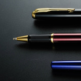 Металлическая подарочная ручка, ручка-роллер, черная подарочная коробка, с печатью вашего логотипа