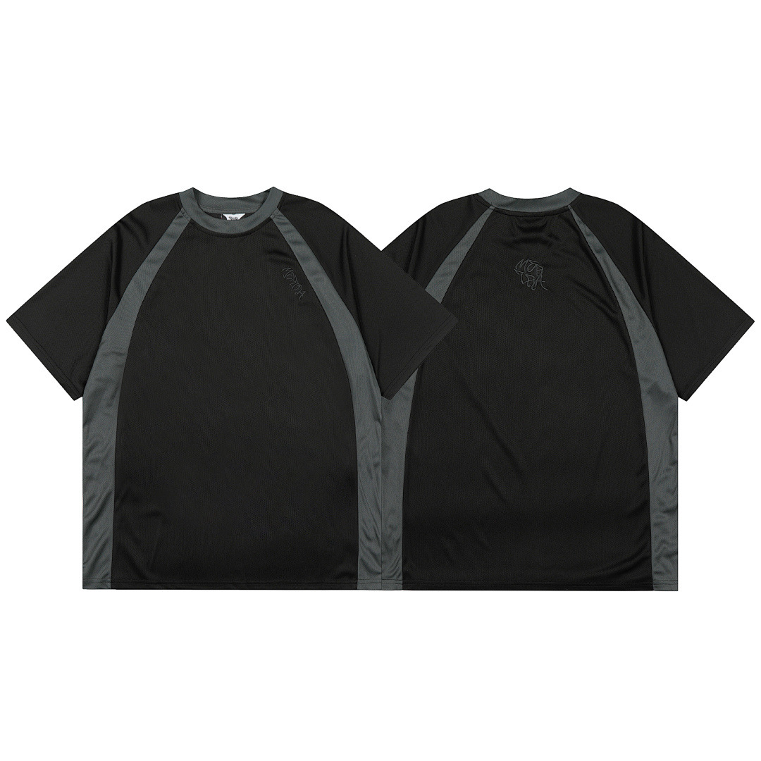 Mertra T-shirt Letter Print Black Grey