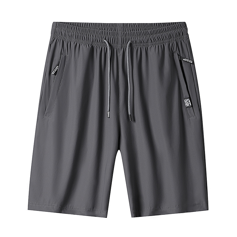 Pantalones Cortos Deportivos de Seda de Hielo para Hombre Secado Rápido y Elásticos