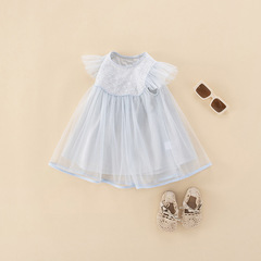 女童連衣裙夏裝寶寶洋氣蓬蓬裙子一周歲禮服夏季仙女裙兒童公主裙