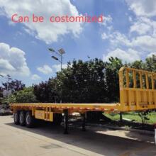 跨境出口专供平板半挂车轻型平板挂车集装箱运输半挂车HOWO拖挂车