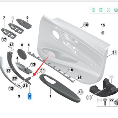 Armrest, handle, handle f 35 320 325