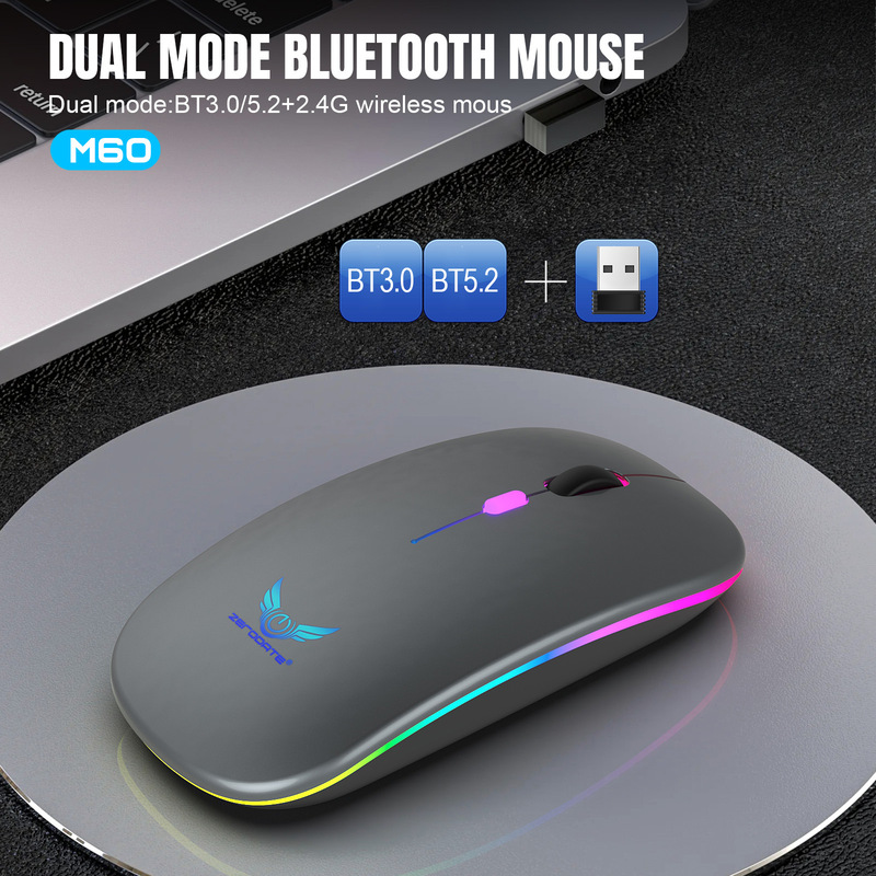 Bluetoothワイヤレスマウス源工場ビジネスオフィス薄型サイレントコンピュータ2.4g充電静音ワイヤレスマウス|undefined