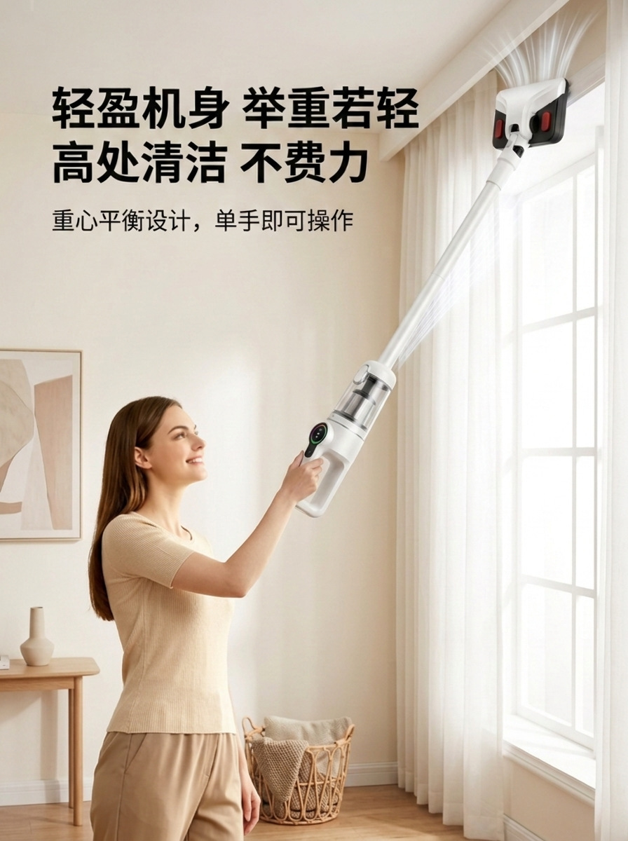 Cross-Border Car Vacuum Cleaner, Household High-Power Handheld Vacuum and Mop Combo, High-Power Cat Hair Removal Wireless Vacuum Cleaner