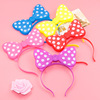 Flashing headband, colorful toy with bow, hairgrip, Korean style, wholesale