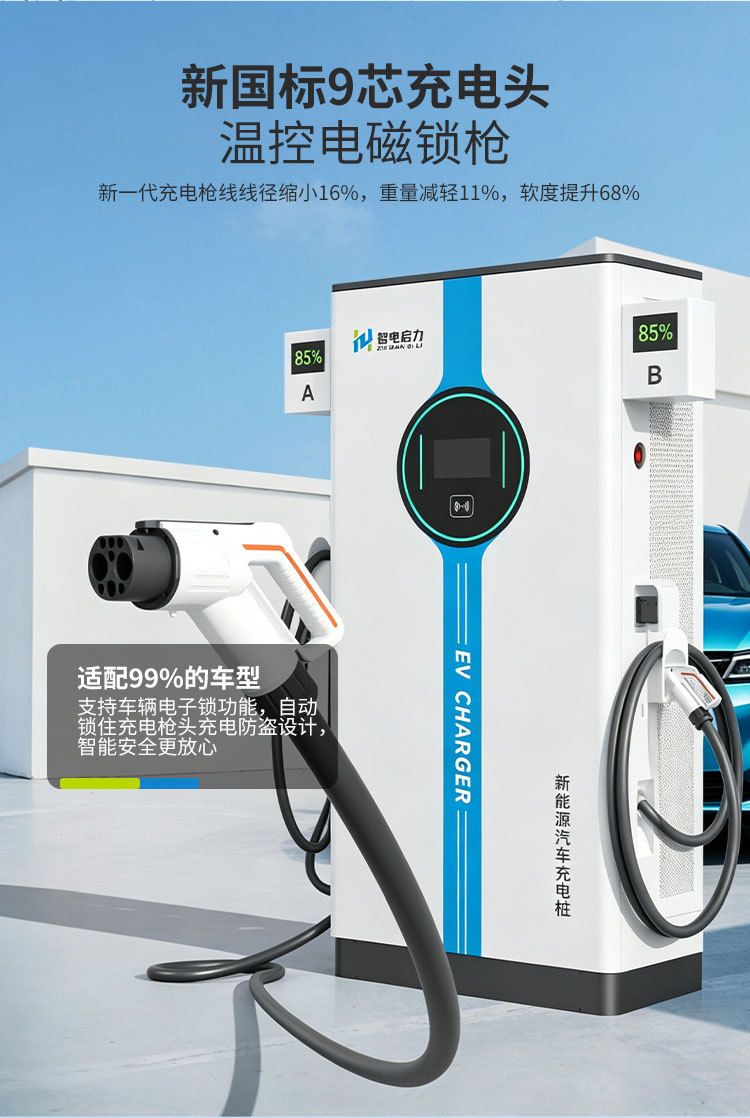 Qili Commercial European Standard Dc Charging Station 80/120/320/480Kw Dual-Gun Operation for New Energy Vehicle Charging Stations