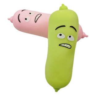 Cross-border Wholesale Ham Pinch Slow Rebound Decompression Toy Creative Internet Celebrant Children's Tricky Sausage Playing Pinch Music