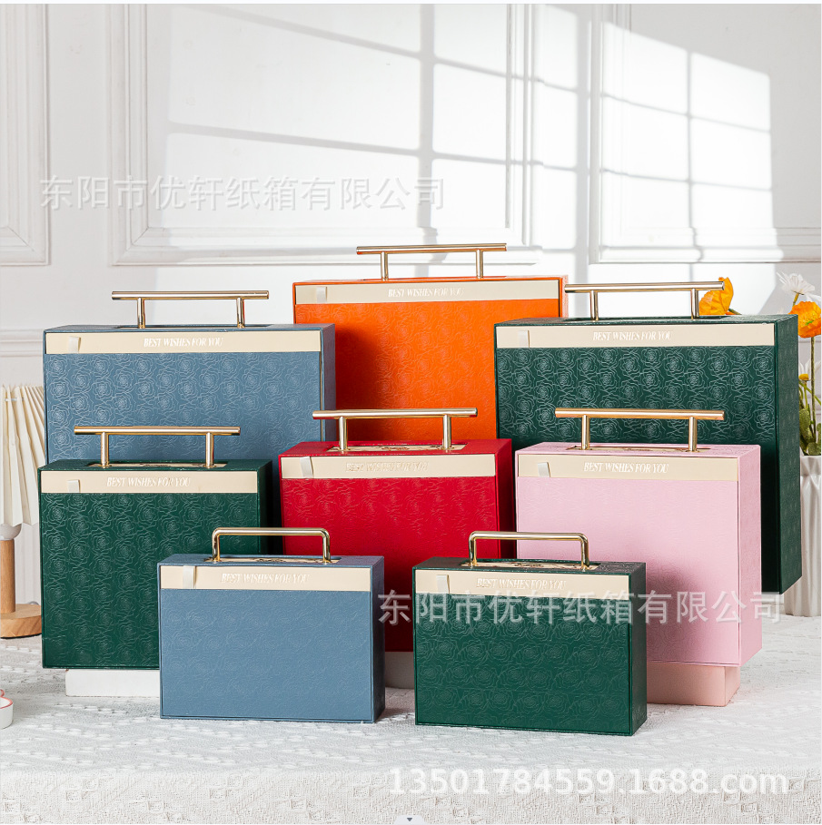 手提礼盒新娘回礼 洋气春暖花开喜糖欧式长方形批发礼盒伴娘生日