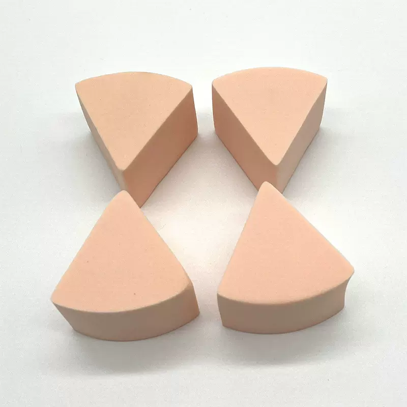 一次性非乳胶化妆海绵 小扇形粉扑干湿两用美妆工具 跨境