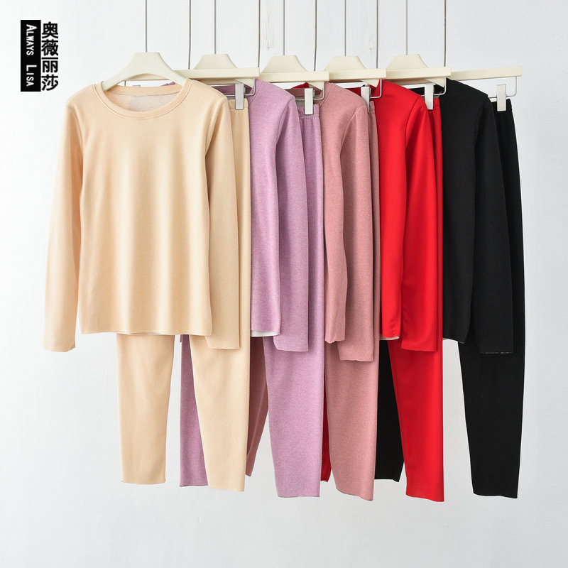 Velvet keep warm cashmere demi-season set