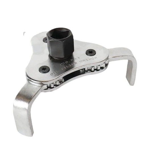 Adjustable galvanized filter oil grid disassembly tool electrophoretic black oil filter element flat three-claw machine filter wrench