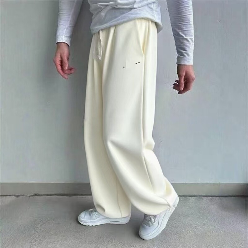 Couple's wide-leg casual sweatpants with embroidery, soft and skin-friendly, warm fabric, simple design, flattering and slimming sweatpants Couple's wide-leg casual sweatpants with embroidery, soft and skin-friendly, warm fabric, simple design, flattering and slimming sweatpants