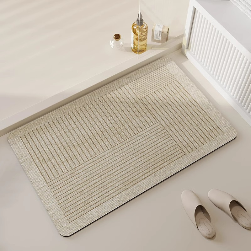 Alfombra Absorbente Antideslizante de Tierra de Diatomeas para Baño, Estilo Wabi-Sabi, Alfombra de Entrada para Inodoro, Alfombra para Pies de Baño