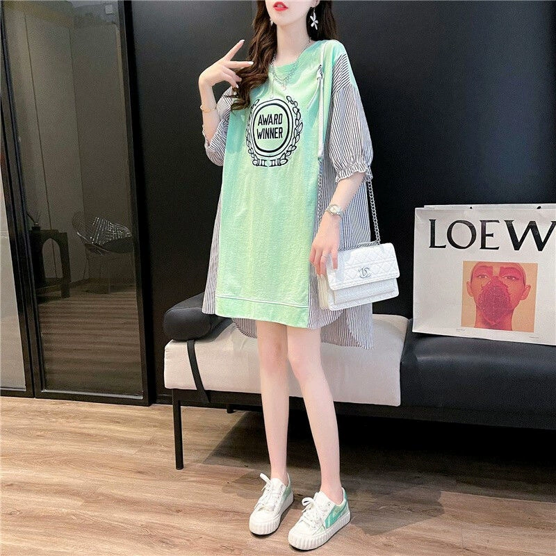 Новая летняя свободная футболка с короткими рукавами, модная ins244