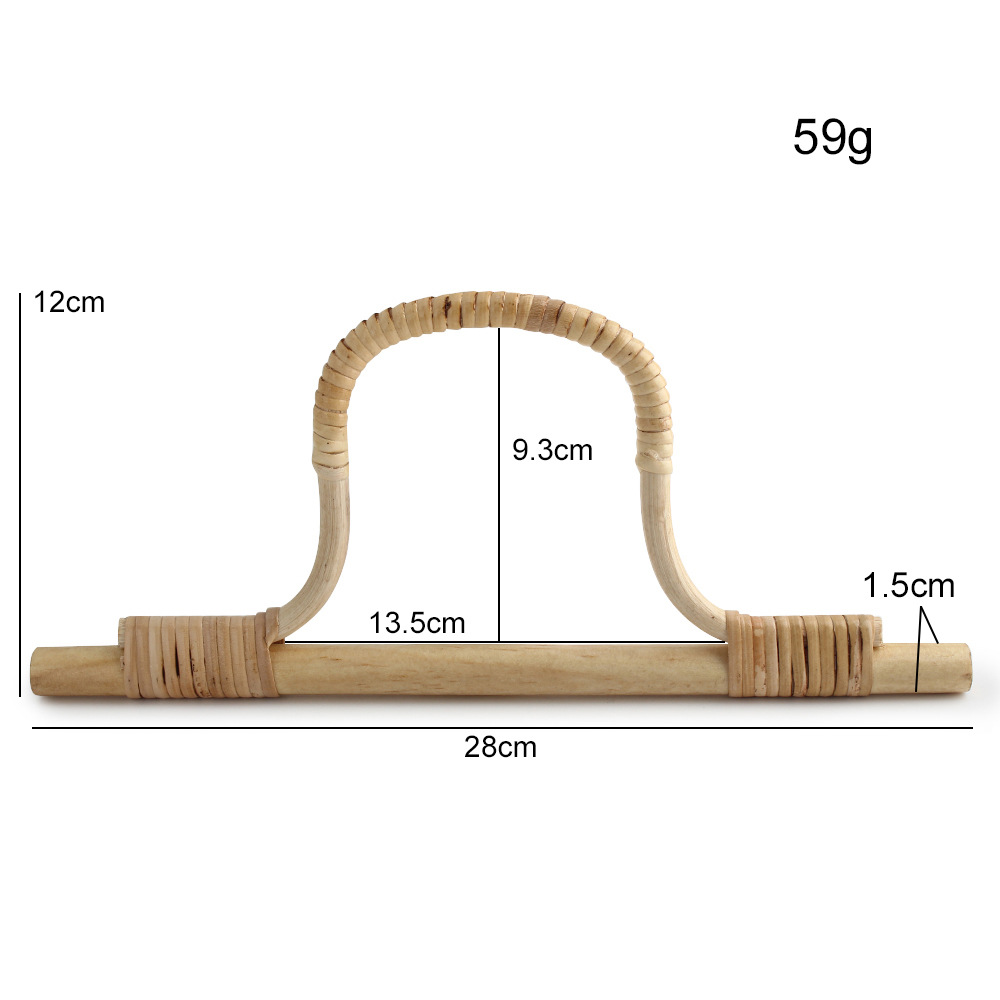 긴 등나무 옷걸이, 밝은 색상 (흰색 계열), 1개