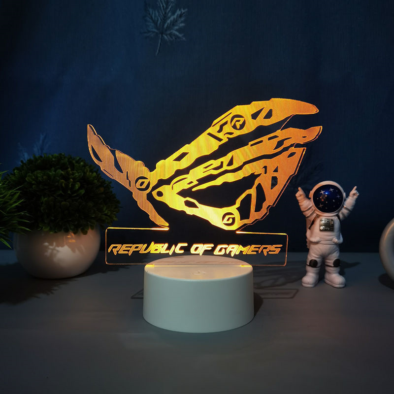Lámpara 3D decorativa estilo gaming con diseño de mando