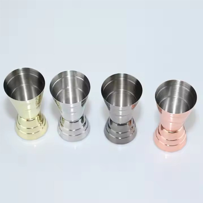 Taza medidora de doble cabeza de acero inoxidable 304, taza medidora de onzas, medidor de licor, taza mezcladora de bar, taza para cócteles, uso doméstico para barman