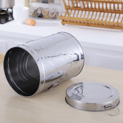 WBZ7 stainless steel tea can 304 thickened large capacity tea barrel large tea barrel tea rice barrel sealed can tangerine peel