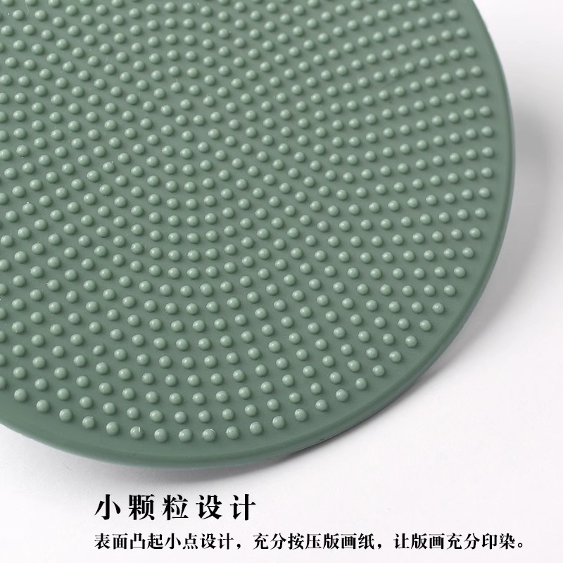 Suministros de impresión de Ma Lian, impresión convexa, molienda 10cm, arte al por mayor, molienda de impresión convexa de Ma Lian, conjunto de mango verde