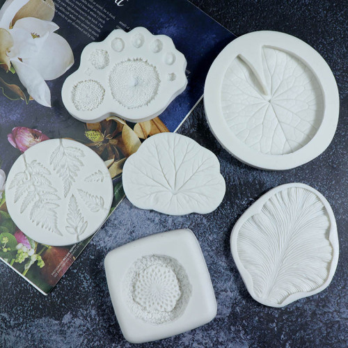 Simulated leaf petals fondant mold dry Pace sugar art fondant tool leaf texture embossed silicone mold