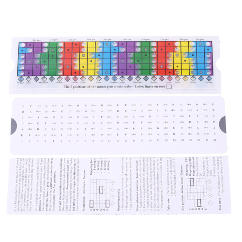Wholesale six-string acoustic guitar scale comparison table, electric folk guitar scale slide rule, wooden folk guitar scale chart