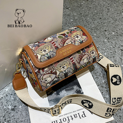 North Bag Source Factory Niche Design Original Cartoon Bear Bag Trendy Fashion Crossbody Bag Shoulder Women's Bag