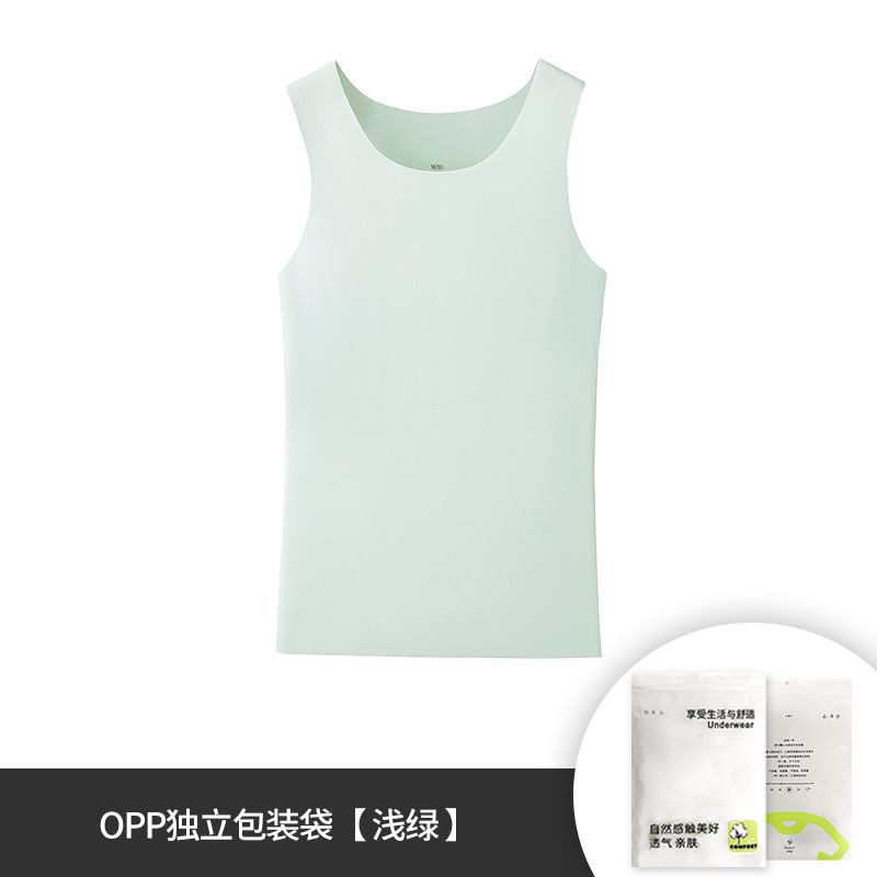 [Boutique de viaje] Chaleco base de mujer de primavera y verano de seda de hielo de doble cara casual sin costuras camiseta sin mangas de color sólido sin costuras