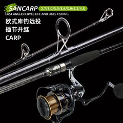 輕錨竿路亞竿三節錨魚竿超硬插節2.7/3.0/3.3米大導環餌重拋竿XXH