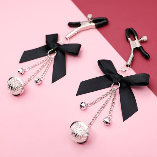 Bell, bow, sex toy, bondage, abuse, teasing, torture instrument, training bell, anal plug, metal style bell
