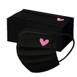 Black Love Adult Mask Disposable Three-layer Spunlace Non-woven Protective Skin-friendly Mask Supports Cross-border