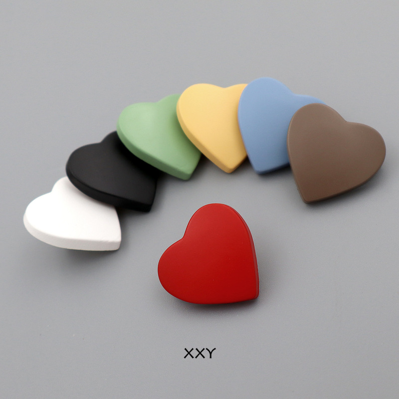 Plastic Colorfulful Cartoon Heart-Shaped Peach Heart Buttons Cute Ladies Tops Sweaters Cardigans Outwears Heart Kidsren's Buttons