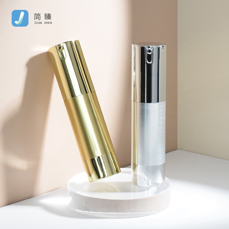 U-Shaped Electroplated Brushed Vacuum Bottle Travel Refill Isolation Foundation Cosmetic Bottle as Press-Type Essence Lotion Bottle U-Shaped Electroplated Brushed Vacuum Bottle Travel Refill Isolation Foundation Cosmetic Bottle as Press-Type Essence Lotion Bottle