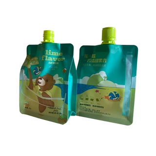 代餐奶昔奶茶青柠果汁蜂蜜摇摇果茶吸嘴八边封塑料包装袋子定做制