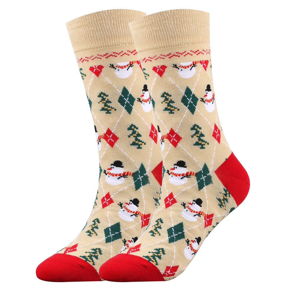 Women's Socks & Hosiery enlarged Christmas socks, large size men's socks, cotton socks, men's socks, women's socks, new Christmas mid tube socks trend_voghion.com