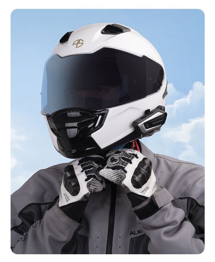 Suitable for Alien Snail's New Motorcycle Helmet Bluetooth Headset Long Battery Life Noise Reduction Riding Full-Face Helmet Half Helmet Machine