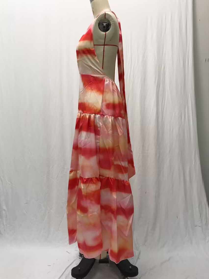 350g Weight Maxi Long Dress Dress Length Type Sleeveless Sleeve Length Swing Dress Dresses Type Polyester Fabric Type Mid Waist Waist Line Holiday, Daily Occasion V Neck Neckline Regular Fit Fit Type Floral Pattern Summer Season Women's Gender Printing Design Vacation Style Wholesale Women's Vacation Printing Floral Holiday Daily V Neck Sleeveless Swing Dress 15
