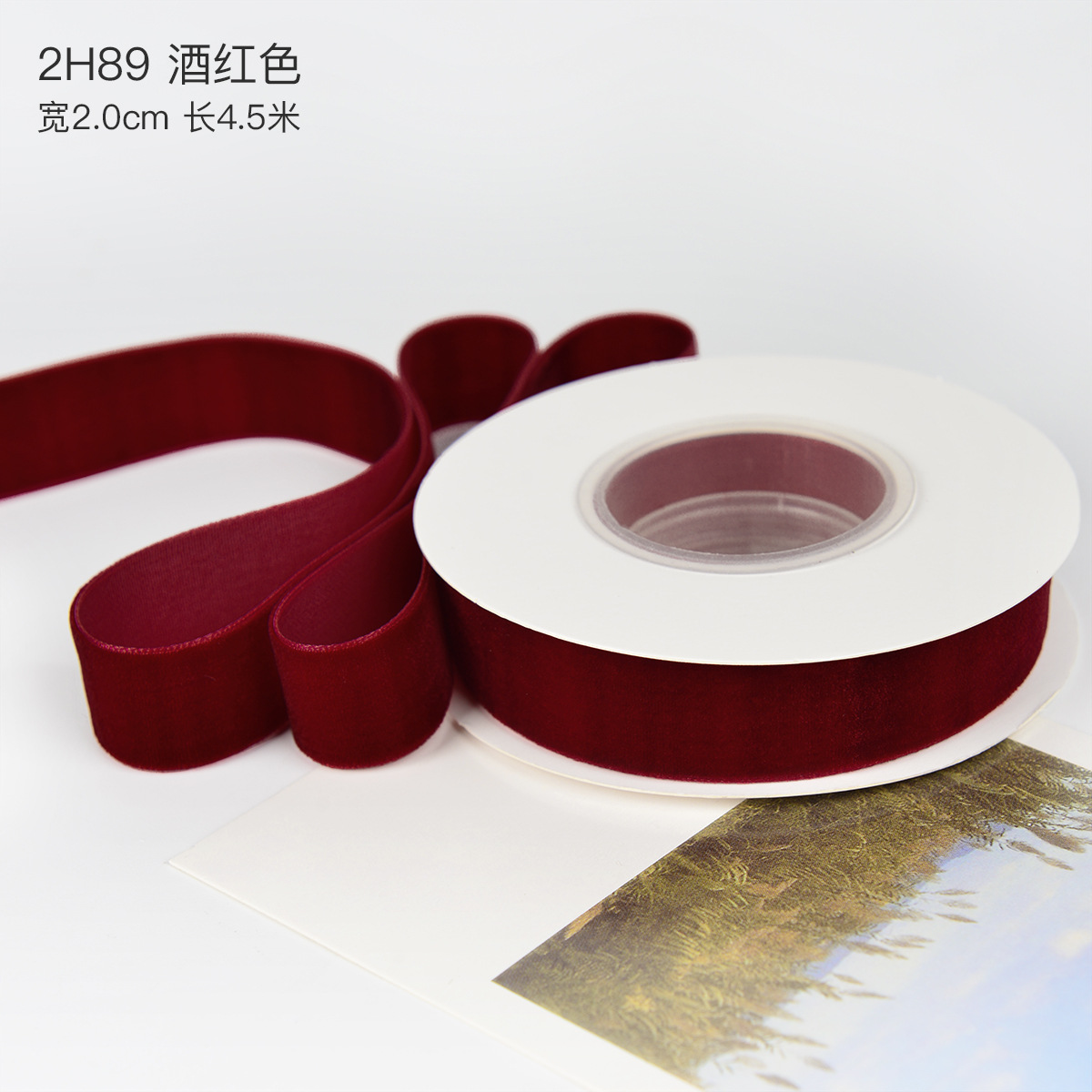 Año Nuevo vino al por mayor transfronterizo cinta de terciopelo cinta de regalo de Navidad arco DIY hecho a mano