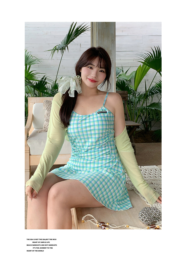 GraceChic Damen-Badeanzug-Cover-Up Strandurlaub Zweiteiliges Set Bauchkontrolle Figurformend Hochwertig Konservativ 2025 Neu Hot Spring_voghion.com