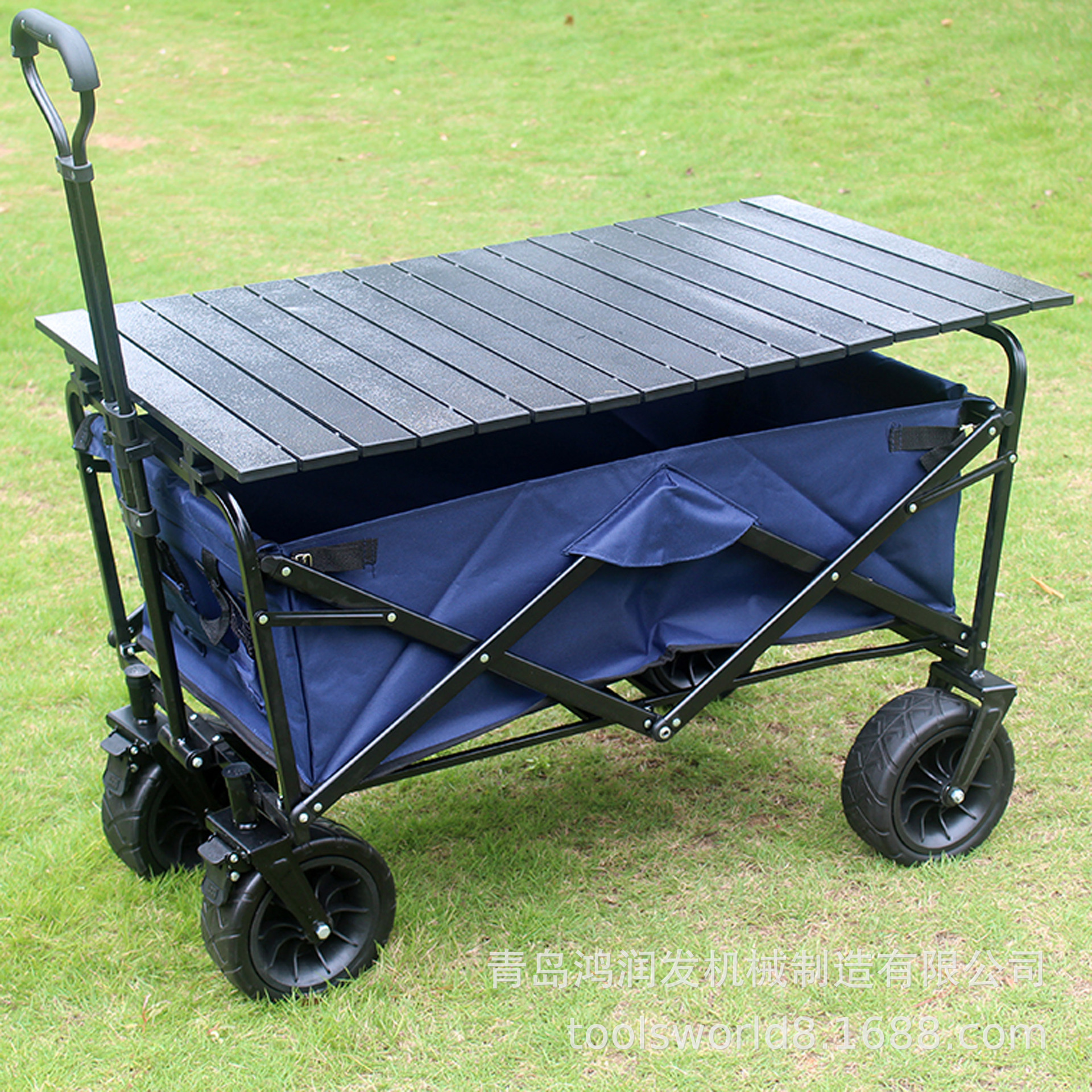 厂家供应户外便携式露营折叠工具布兜车野餐营地车露营小推车