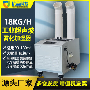 Industrial humidifier ultrasonic humidifier textile printing workshop dust removal Electrostatic Removal double hole humidifying vegetable preservation