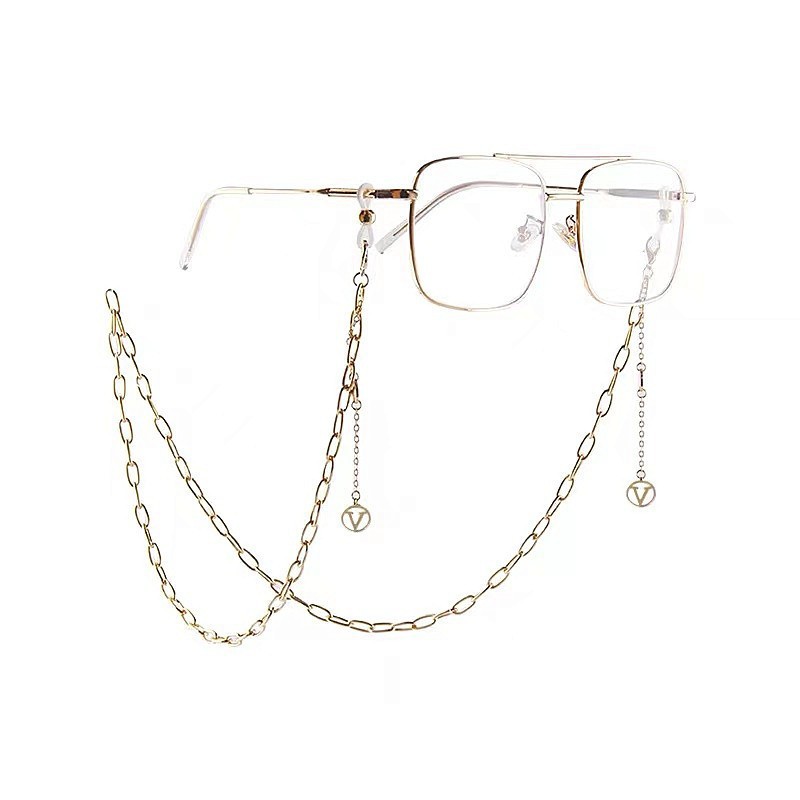 Nuevo collar de cadena de gafas de perlas doradas gafas de sol miopía presbicia anti-perdida Anti-caída gafas de cuerda gafas de cadena