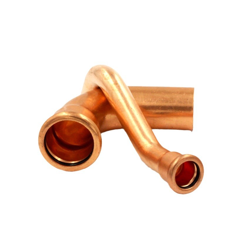 Accesorios de tubería de presión de abrazadera de cobre rojo de presión de abrazadera de presión de codo de 90 ° con junta tórica