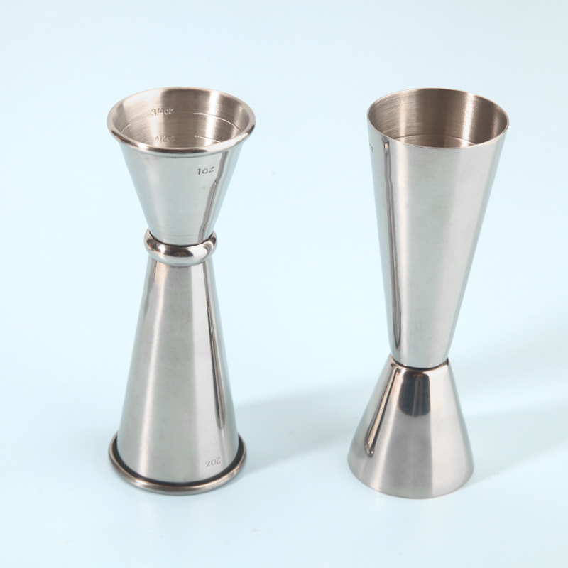 Acero inoxidable doble cabeza de medición taza de onza bar taza de medición pequeña mezclador de vino mezclador de vino tienda de té de leche usar taza de medición de escala