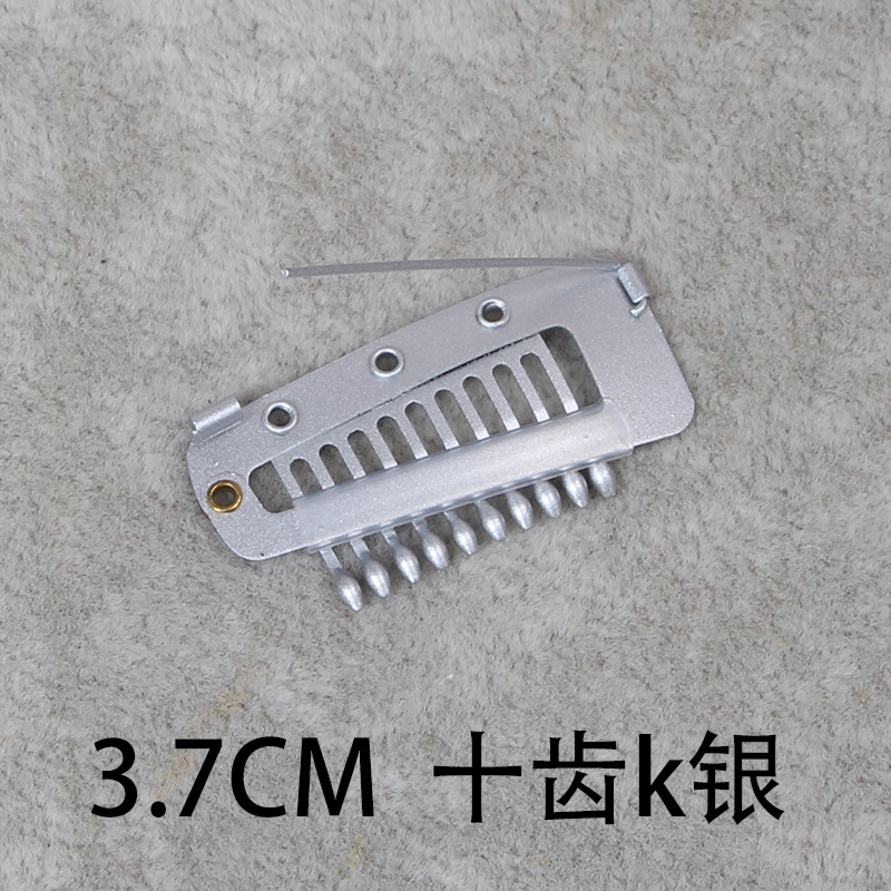 2,8-3,4 CM peluca clip en forma de U extensión del pelo gota de agua BB clip de pelo fetal 8 dientes pelo real accesorios de fijación peine de peluquería