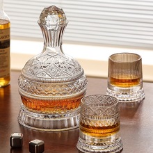 旋转红酒醒酒器奢华分酒器水晶玻璃酒壶家用葡萄酒瓶酒具套装