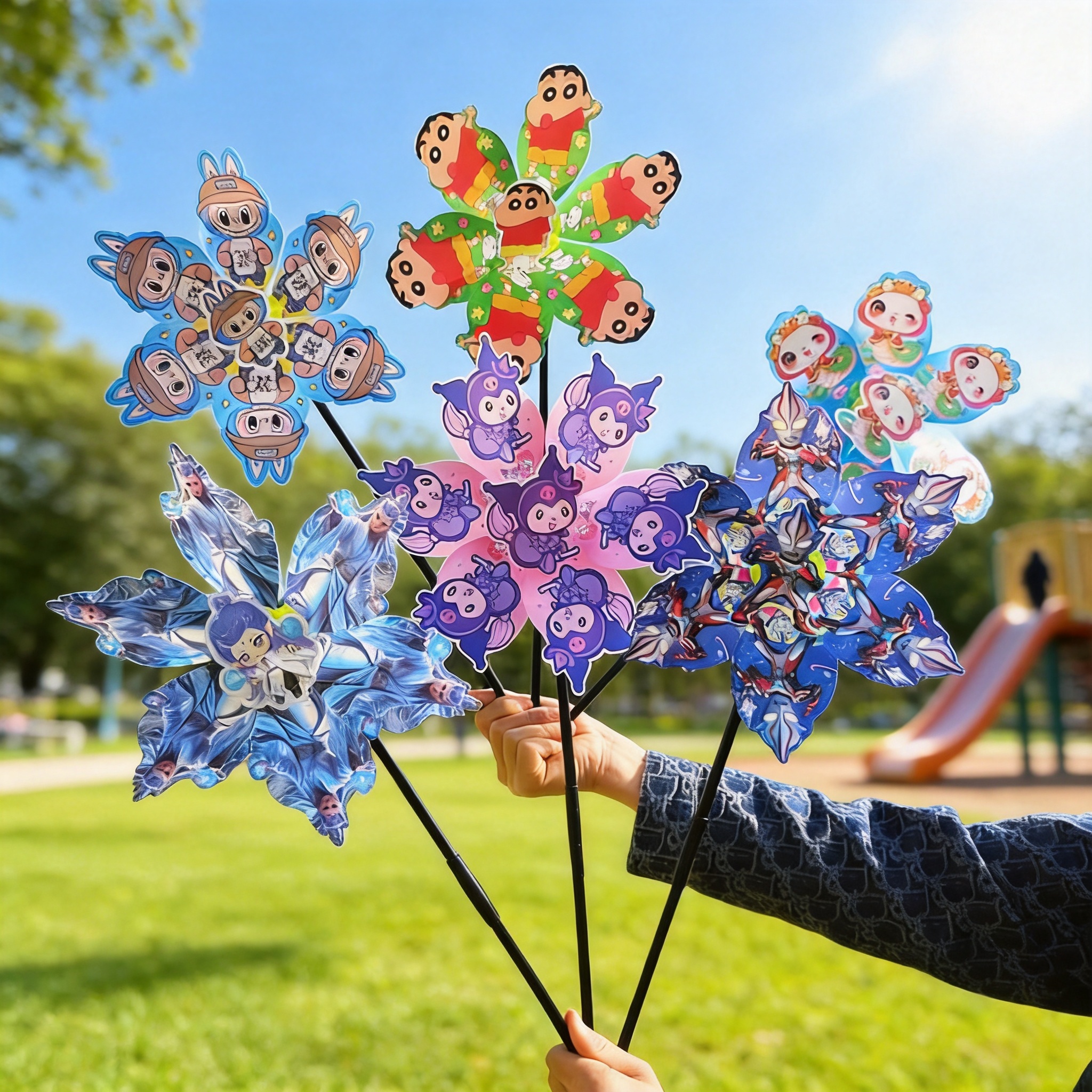 Single-Layer Large Windmill Kidsren's Toy Cartoon Windmill Outdoor Decorative Windmill Square Scenic Spot Hot Sale Wholesale